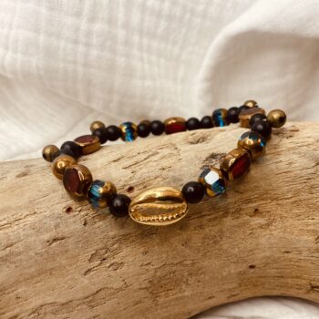 Jingle Bracelet with Gold Cowrie Shell