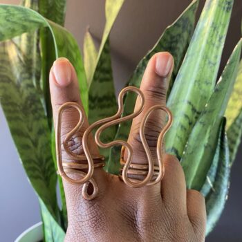 Funky Double Finger Ring - Image 2